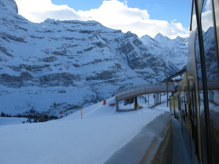 Train heading up to the Jungfraujoch.
